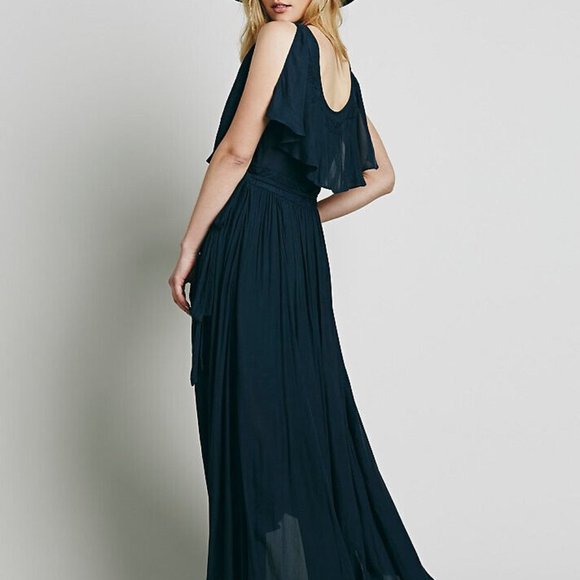 Free People Fiona Embroidered Wrap-Detail Maxi Dress - Picture 5 of 9